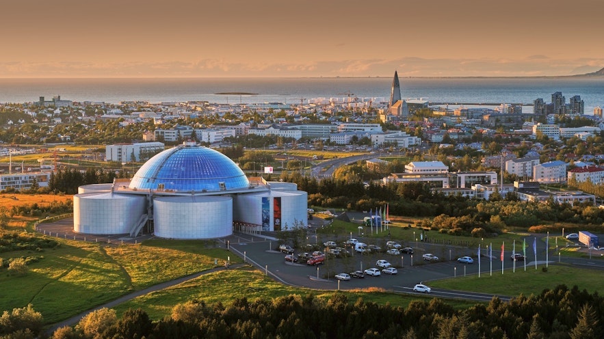 Perlan offers a view over Reykjavik and is a great place to propose.