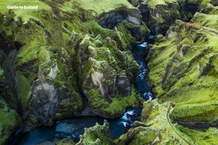 Fjaðrárgljúfurin kanjoni jää monilta huomaamatta, mutta se on helppo löytää Islannin etelärannikolta.
