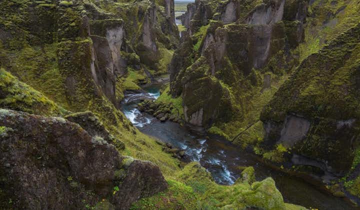 Fjadrargljufur, en vakker kløft på Sørkysten av Island.