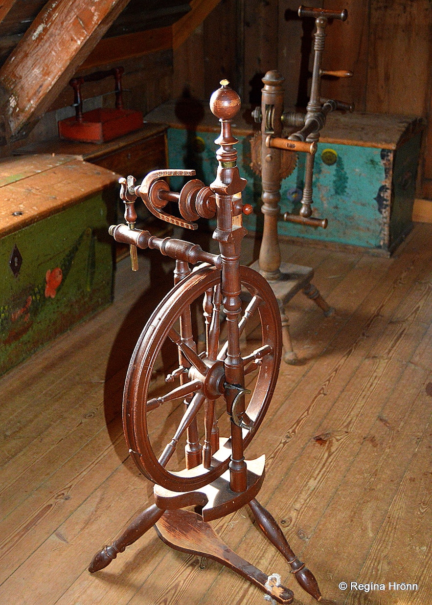 Skógasafn museum - an old spinning wheel