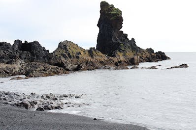 The Snaefellsnes Peninsula has beautiful beaches with rugged scenery.