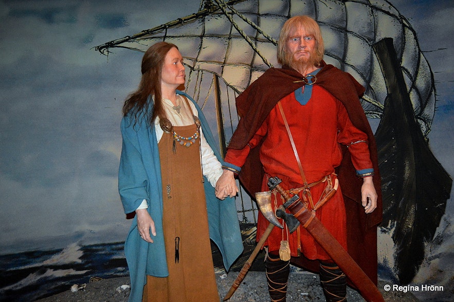 Hallveig and Ingólfur at the Saga Museum in Reykjavík