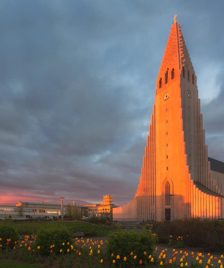 Hallgrímskirkja church in downtown Reykjavík