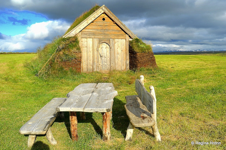The beautiful Geirsstaðakirkja Turf Church in East-Iceland - a Replica of an old Turf Church​