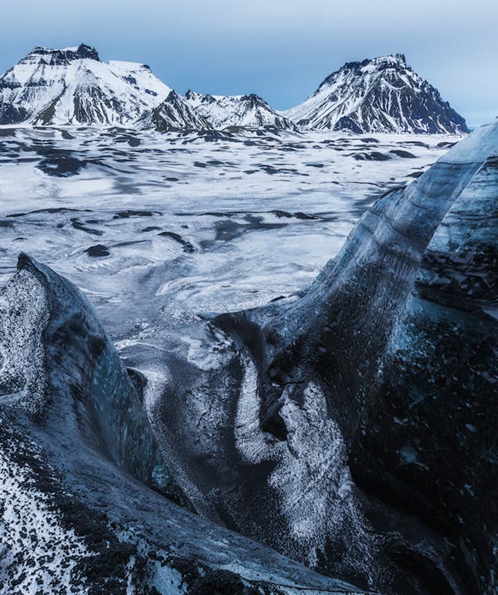 冰島冰川之上的景色