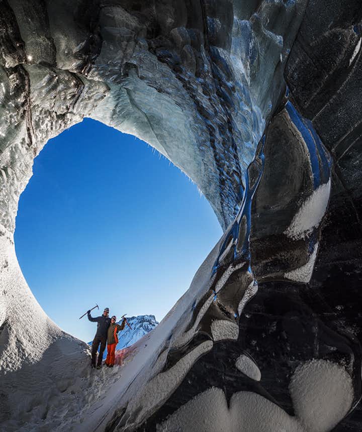 Stepping into an Icelandic ice cave is very much like stepping into a different world.