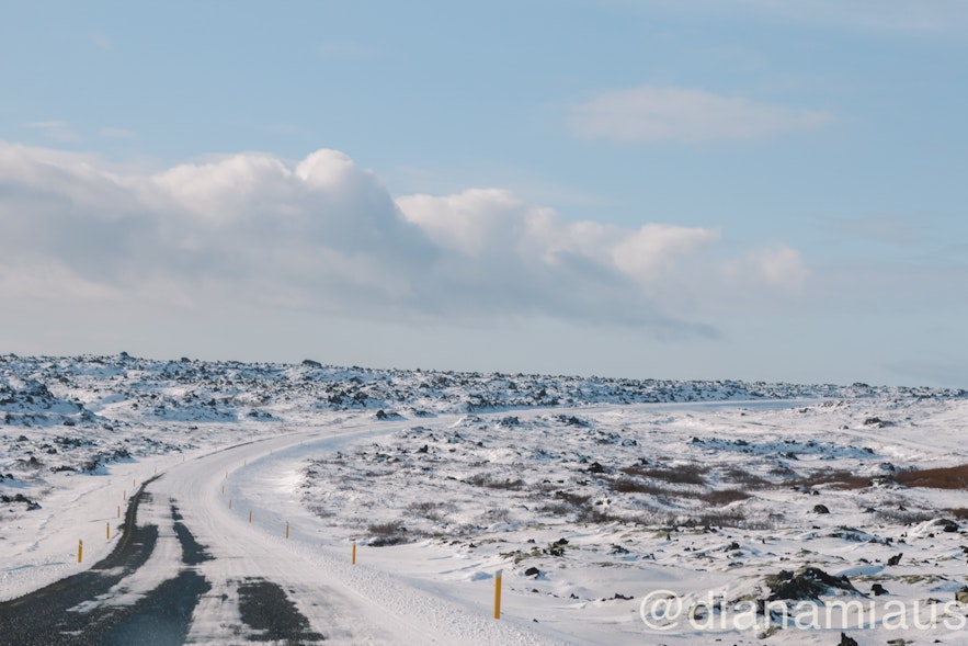 Conducir en Islandia en invierno