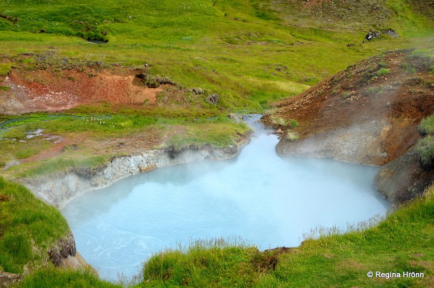Hot springs in Reykjadalur valley