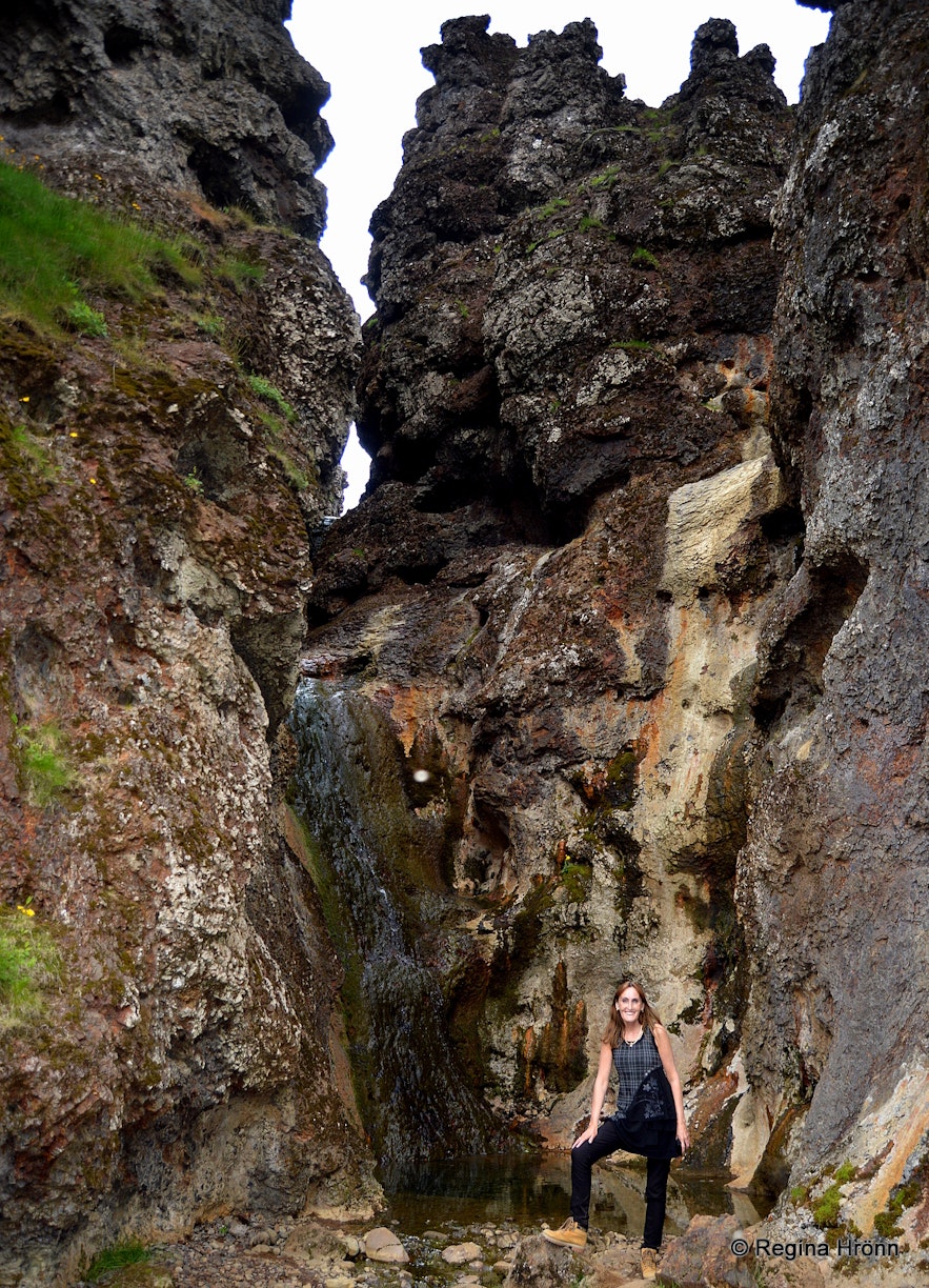 Regína in Klambragil gorge