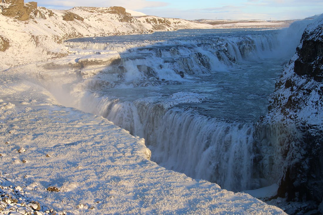 Gullfoss waterfall is one stop of the famed Golden Circle route.