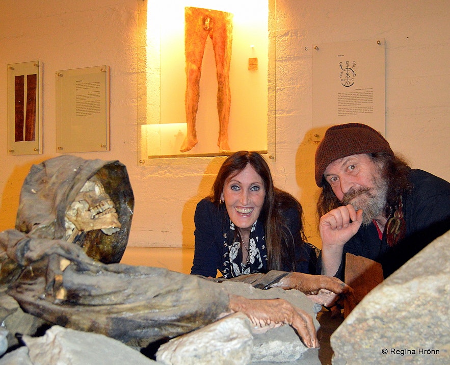 Regína with Sigurður Atlason at the Museum of Witchcraft