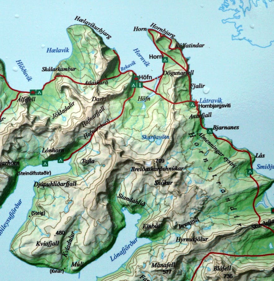 Hornstrandir自然保護區徒步路線地圖-Guide to Iceland