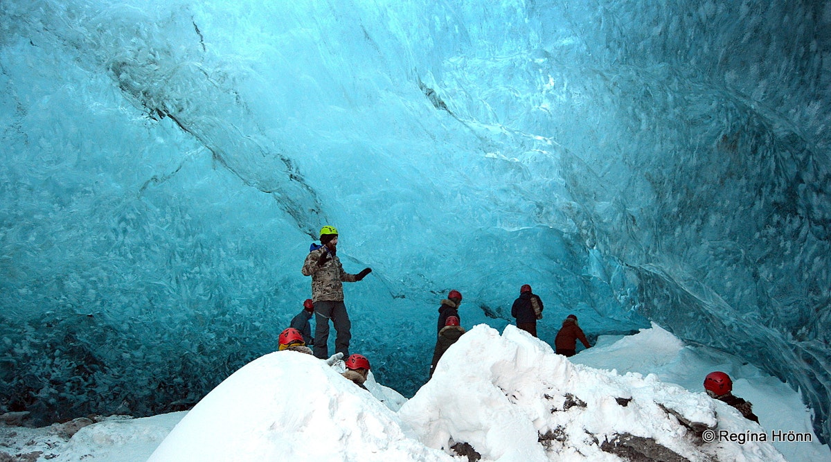 A Sapphire Blue Crystal Ice Cave In Vatnajökull Glacier In South