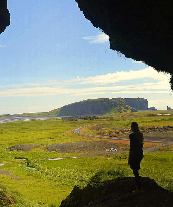 Regína inside  Loftsalahellir cave South-Iceland
