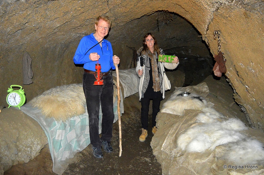 Regína in the Cave of the Yule Lads in Dimmuborgir