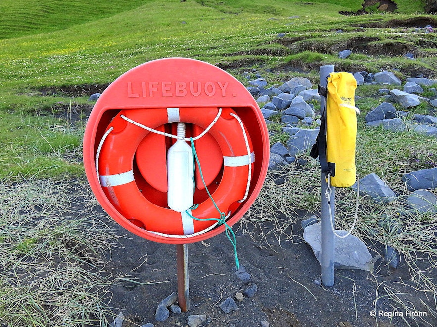 The life buoy at Reynisfjara beach