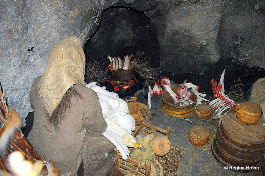 The Cave of Eyvindur at Eyvindarstofa at Blönduós village