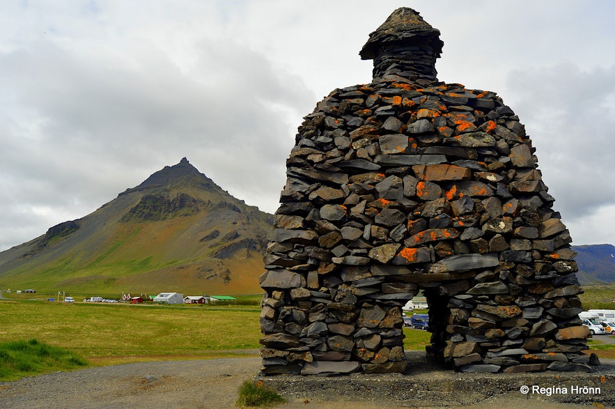 The Statue of Báður Snæfellsás at Arnarstapi
