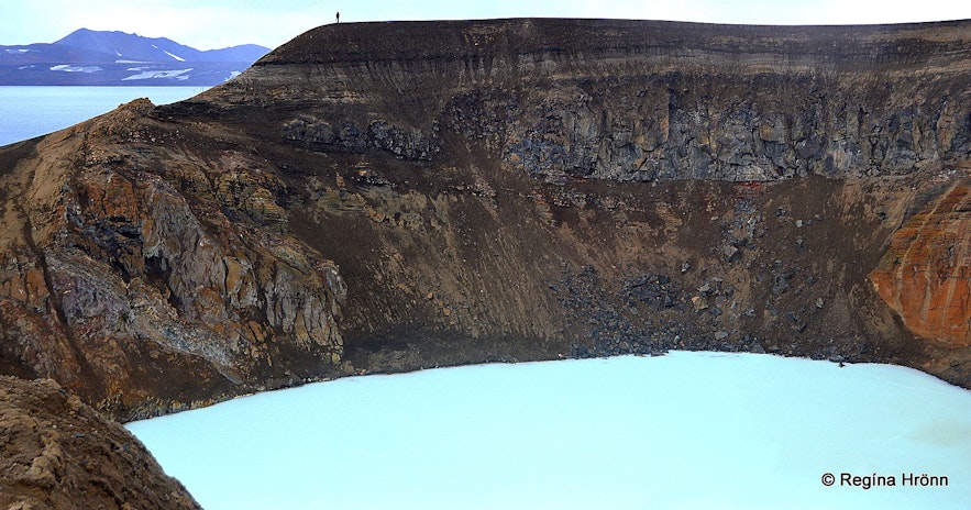 Víti explosion crater by Askja
