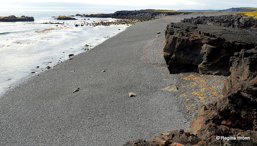 A black beach on the Snæfellsnes peninsula