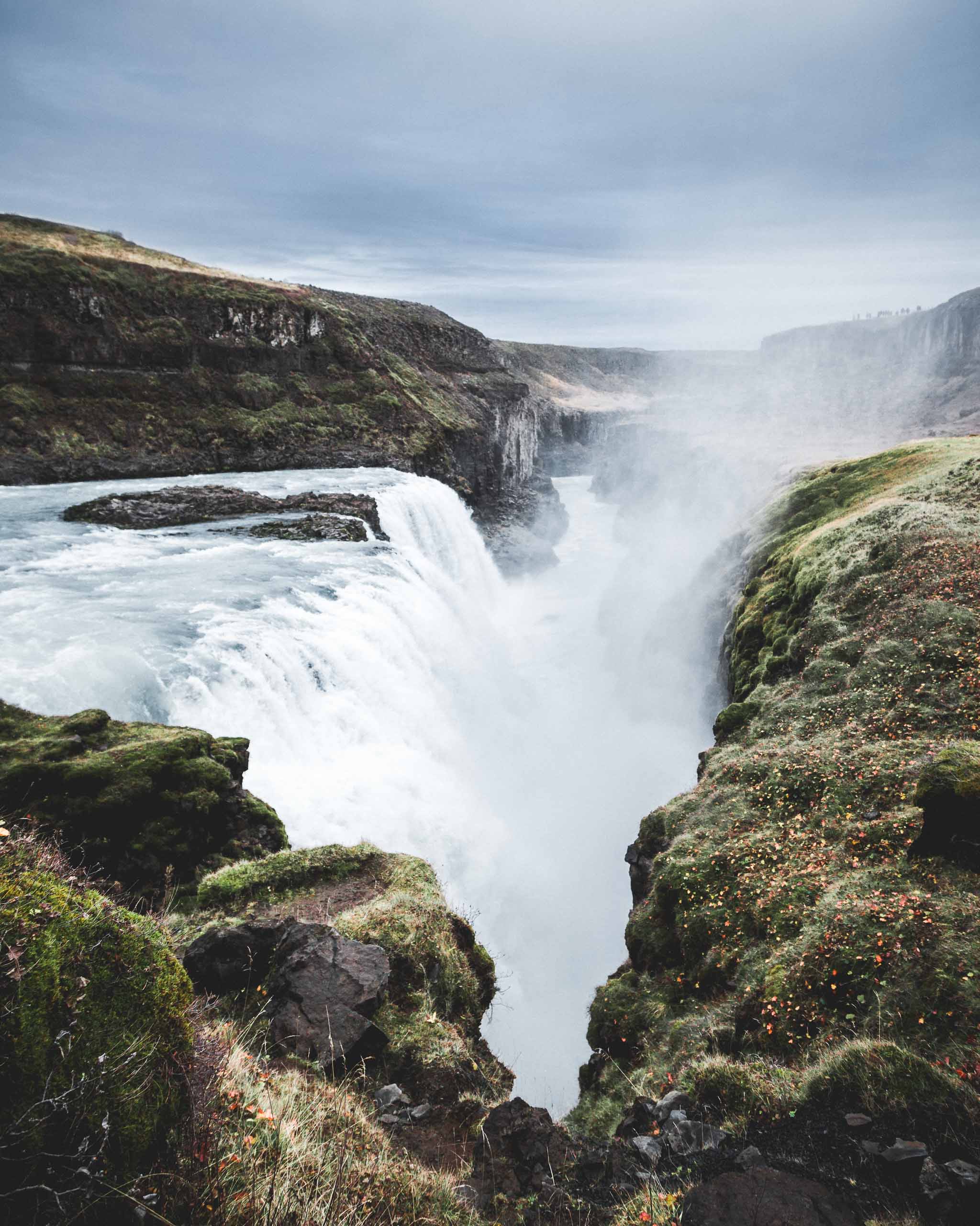 Gullfoss waterfall can be shot from many different angles.