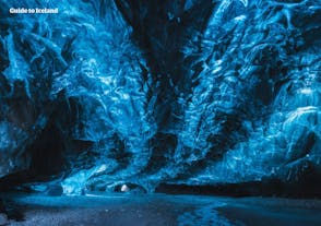 You'll never see the colour blue the same way after visiting an ice cave!
