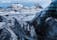 수백 미터의 얼음으로 덮인 카틀라(Katla) 봉우리.