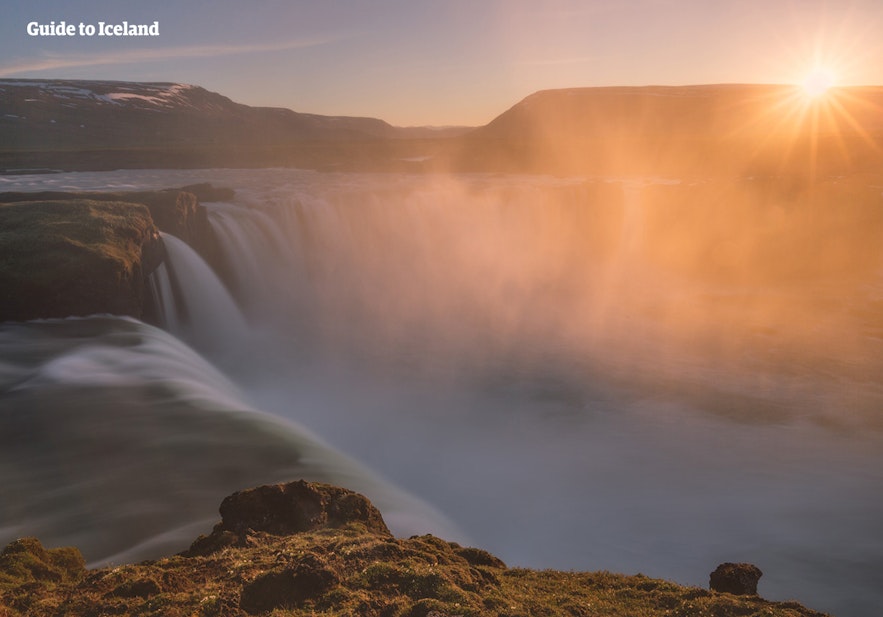 Goðafoss waterfall is a historic location as much as a natural one.