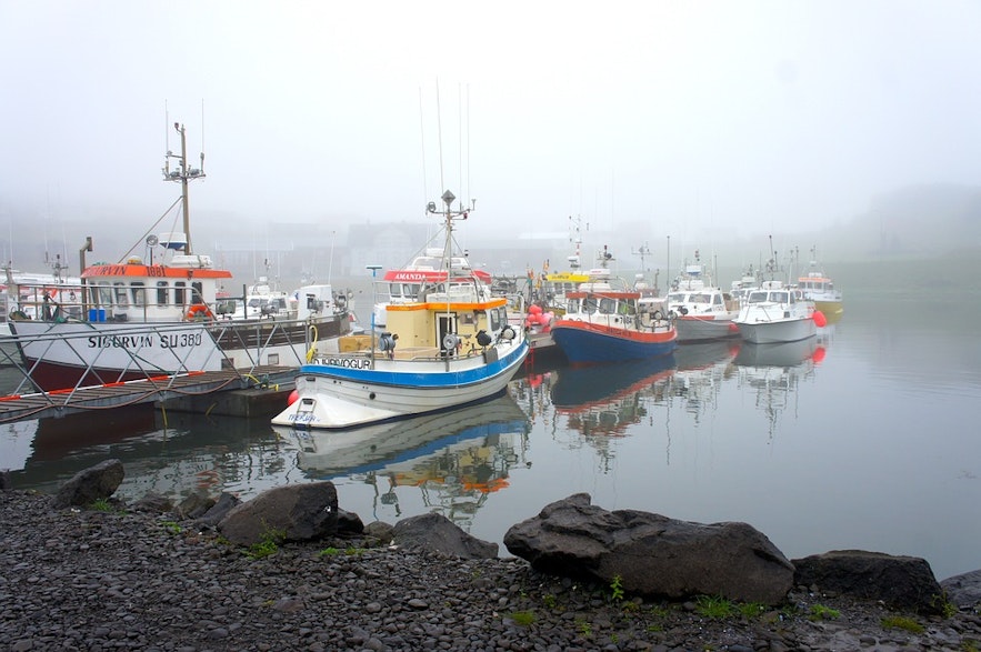 Misty Harbor sur la côte où les gens aiment célébrer le jour du pêcheur.