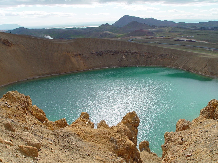 Viti crater, which means 'hell', is located in the Krafla fissure.