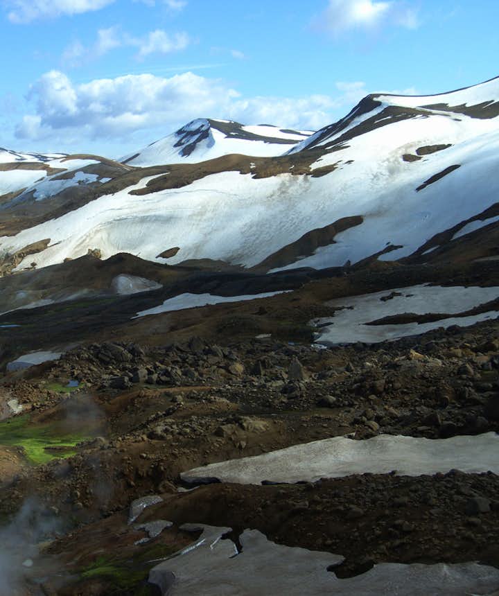 Kolorowe góry w Kerlingarfjoll, islandzki interior.