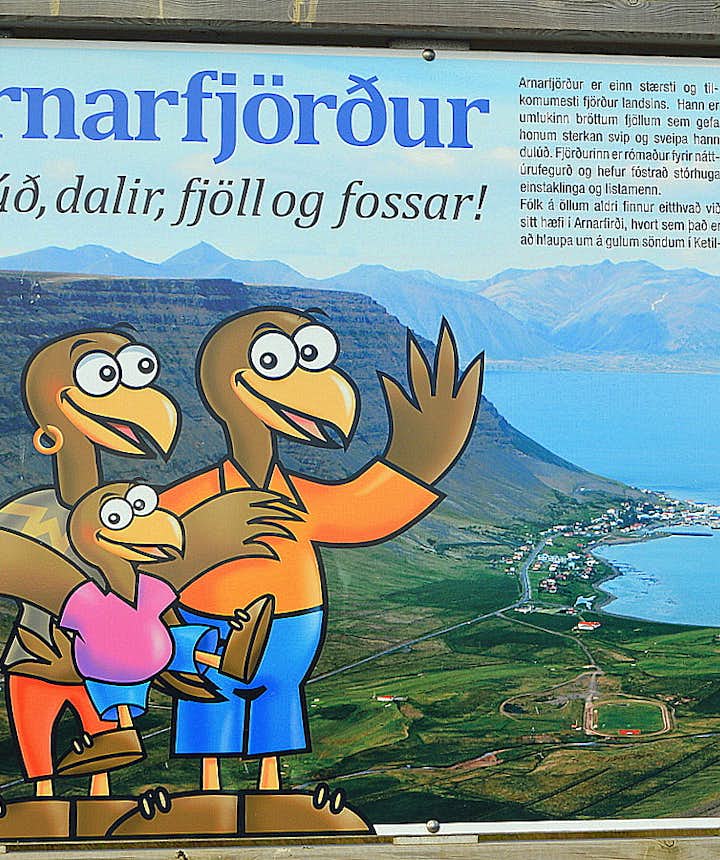 Arnarfjörður information sign