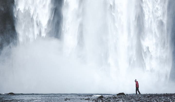 Get up close to Skogafoss waterfall on Iceland's South Coast.