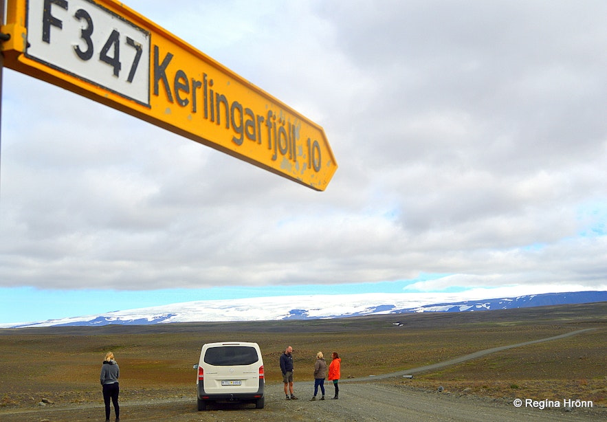 Kjalvegur road in the highland of Iceland