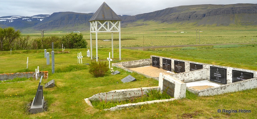 The grave-yard by Staðarhólskirkja church West-Iceland