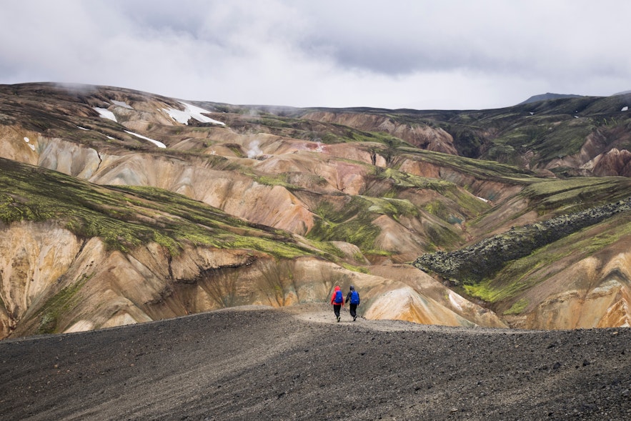 冰島彩色火山景色