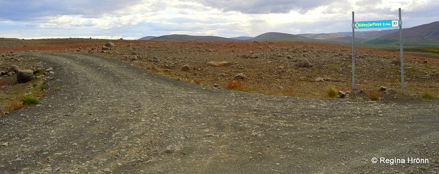 The road leading to Aldeyjarfoss