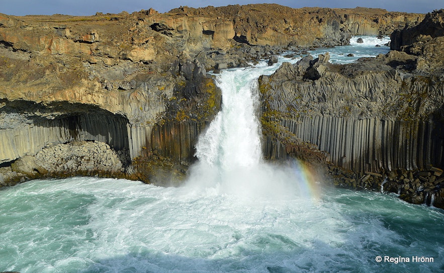 The extraordinary Aldeyjarfoss Waterfall in North-Iceland in beautiful Basalt Column Settings