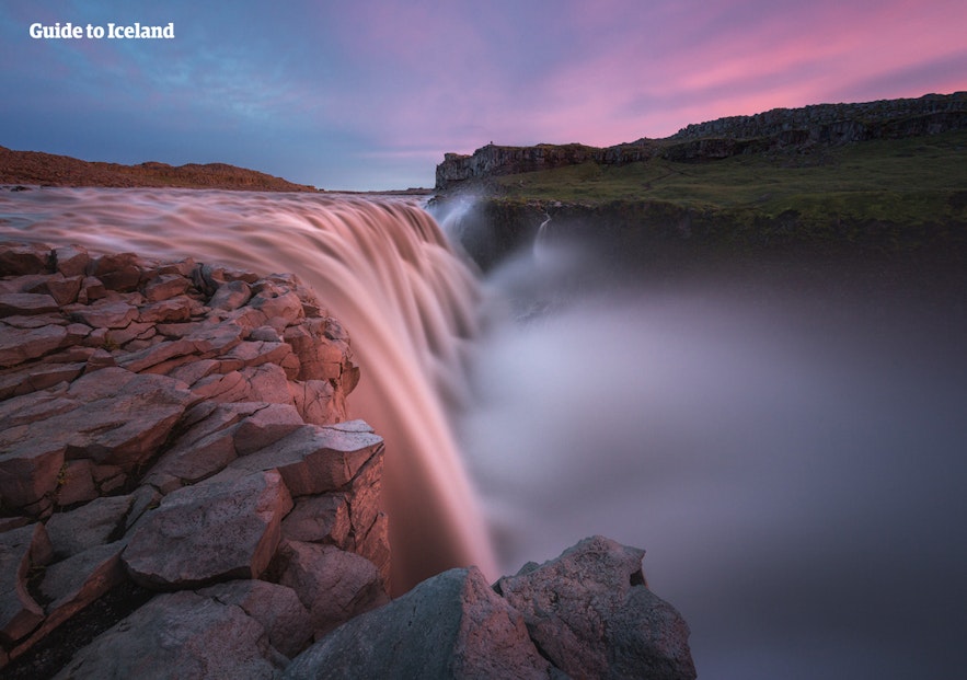Dettifoss is an attraction on the Diamond Circle.