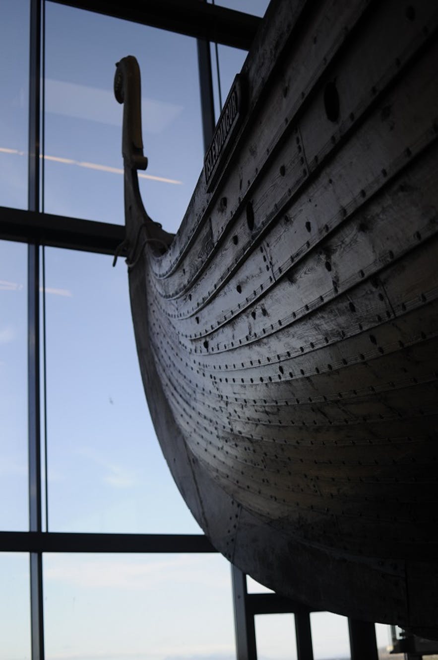 A Viking ship from Viking World, in Keflavik.