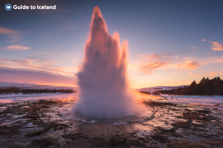 The Geysir geothermal area in the Golden Circle is a must see place in Iceland