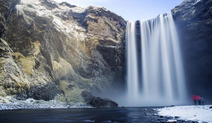 Skógafoss waterfall can be found on Iceland's beautiful South Coast.