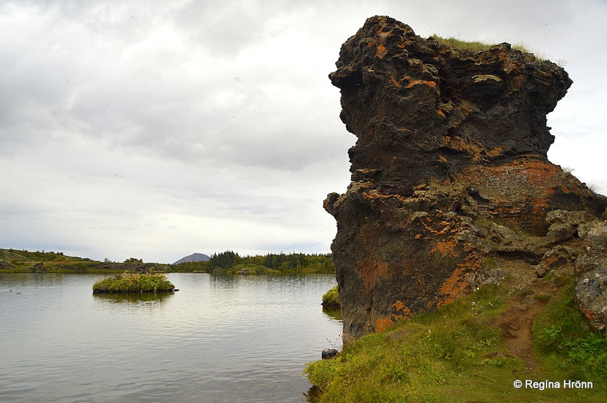 Lake Mývatn lava pillars