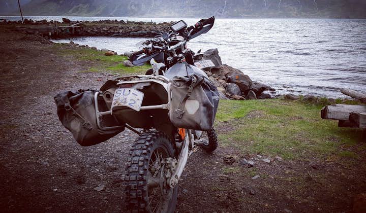 Dirty bike, pure nature. Westfjords, Iceland.
