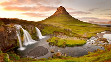 Kirkjufell mountain, onneothern Snæfellsnes peninsula, is the most photographed mountain in the country.