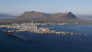 Akranes is a port town in east Iceland.