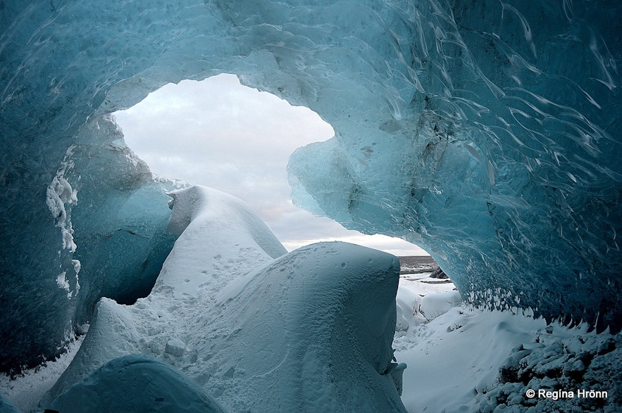 Inside the Breiðamerkurjökull ice cave