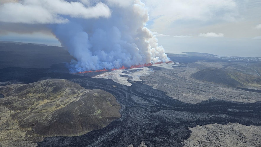 The eruptions at Sundhnukagigar in Iceland are also sometimes called the Grindavik volcano