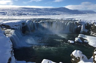 Godafoss is one of the biggest waterfalls in Iceland.