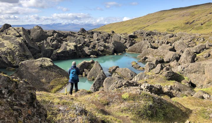 Stórurð hiking trail in the eastern Highlands.